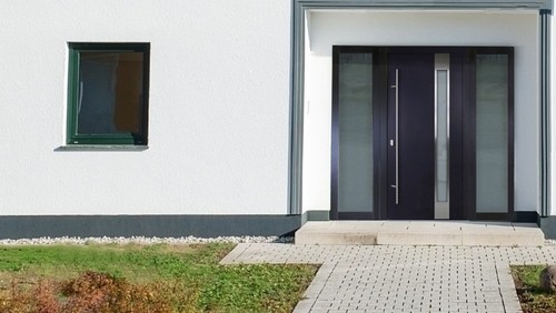Haustür mit aluminiumzarge - haustür,
