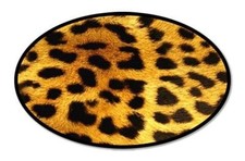 Car Sticker Leopard Oval L1150