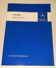 Hydrostat Mercedes Unimog 424 425 435 Unterlage Kundendienst Werkstatthandbuch