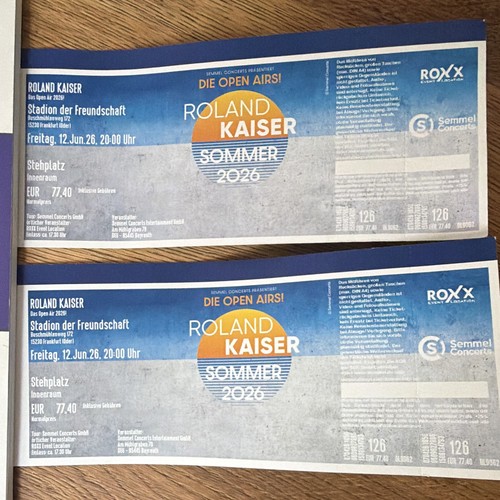 Roland kaiser tickets - tickets, sommer