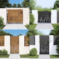 Gartentor Gras-Design Gartentür Hoftor Eingangstor Tor Anthrazit Stahl DE