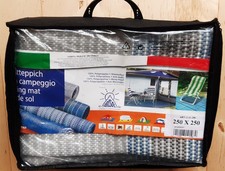 Arisol Vorzeltteppich 250 cm X 250 cm Blau/Grau Campingteppich