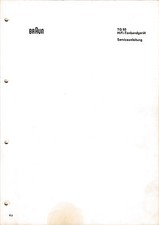 Service Manual-Anleitung für Braun TG 60 