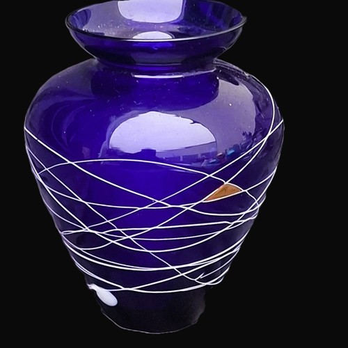 Vase lucka glas blau - glas, weiße