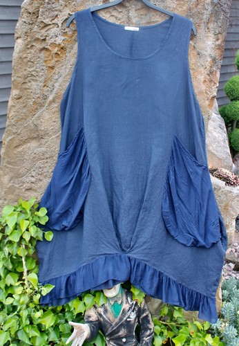 Sommer kleid taschen volant - ,