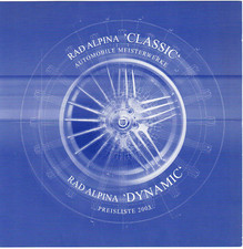 Preisliste Rad ALPINA Classic + Dynamic E46 E39 E65 E85 E52 E53 Stand: 02/2003