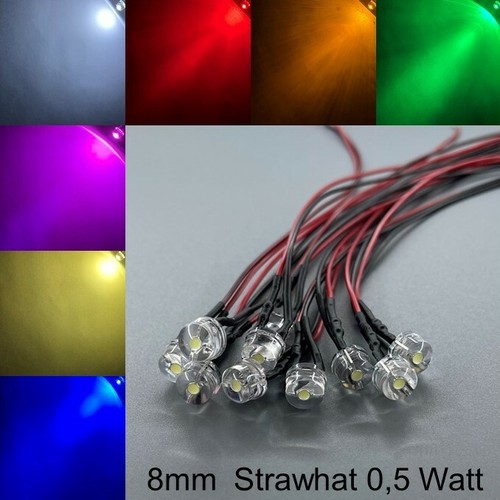 Verkabelt 8mm leds strawhat - verkabelt,