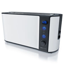 Arendo Frukost 2-Scheiben Toaster stufenlos einstellbarer Bräunungsgrad weiß