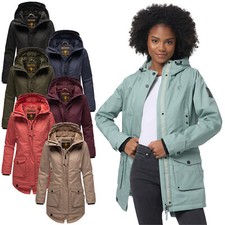 Navahoo Damen Herbst Winter Parka Jacke Mantel warm Teddyfell Kapuze B951 NEU