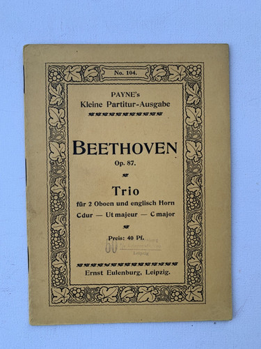 Noten beethoven opus 87 - ,