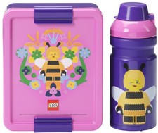 LEGO Trinkflasche + Brotdose LUNCH SET BEE lila