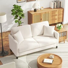 Teddy Fleece Stoff Doppelsofa