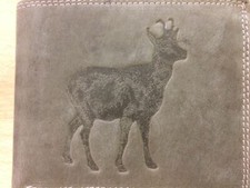 Geldbörse, Gemse, Jagd, Jäger, Naturleder, Geldscheintasche Geldbeutel Portmonai