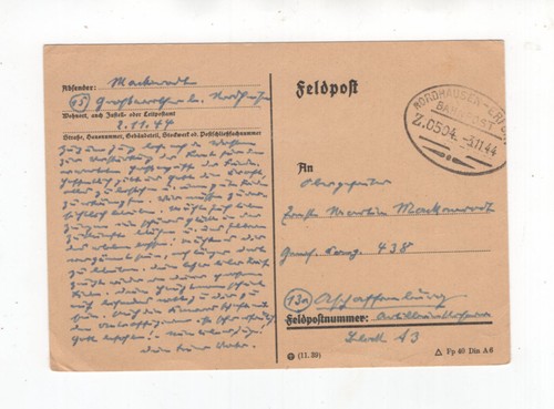 1944 reich feldpostkarte - 3.,