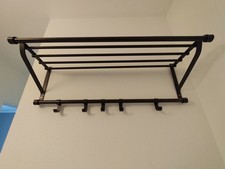 Wandgarderobe in schwarz-braun