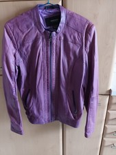 Da.Lederjacke von Manguun Gr.44 Lavendel 