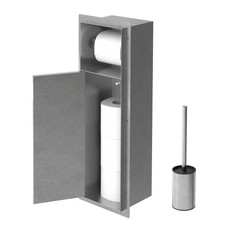 WC-Modul Unterputz Edelstahl Einbauschrank befliesbar 200x600 mm mit Stauraum