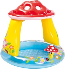 Intex Baby Pool Pilz – Aufblasbarer Pool 102x89cm Planschbecken Vinyl Mehrfarbig