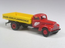 (YG-32) Brekina Ford LKW Pritsche Saar Edelflammkohle rot-gelb in OVP