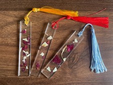 Rosenlesezeichen - Resin Art