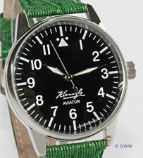 Kienzle AVIATOR (2546) Quarz, Kal.068.11, „Flieger“, Mineral-Glas, neues Armband
