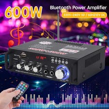 600W HiFi-Verstärker Bluetooth Mini Endstufe USB SD AUX Musik Sound Party NEU