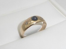 585 583 Gold Ring 14K Rotgold Saphir Diamant Verlobungsring RG 56 - 17,8 mm 9368