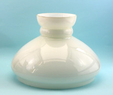 Petroleum Lampenschirm Antik Opal Weiß Überfangglas 27,3 cm - 24031 –