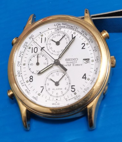 Seiko uhr world - timer, 5t52