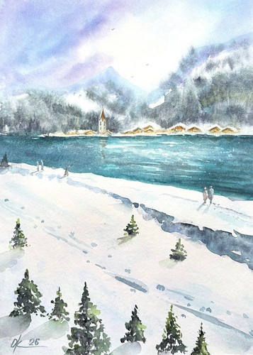 Winterliche landschaft - winterliche,