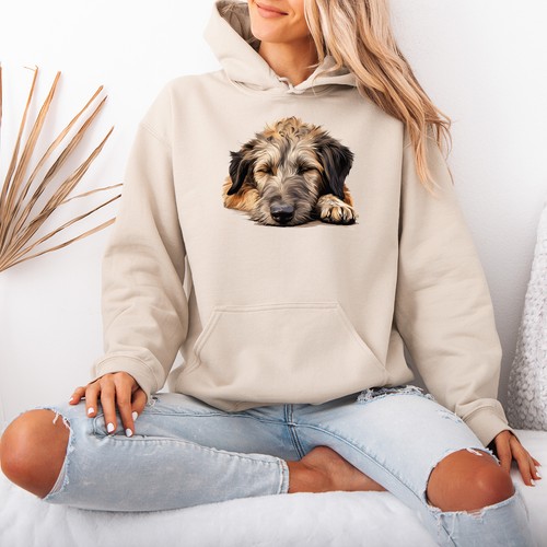 Shaggy sleeping dog lover - sleeping,