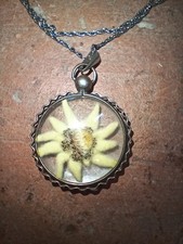 Edelweiß Echtblume Anhänger
