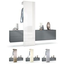 Garderobenset Flur Garderobe Diele Paneel Möbel Carlton Set 1 in Anthrazit