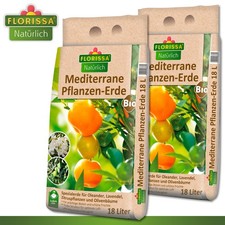 Florissa 2x 18 l Mediterrane Pflanzen-Erde Bio Spezialsubstrat Zitruspflanzen
