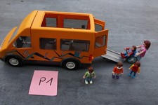 Playmobil Schulbus mit Rollstuhlrampe 9419 und  Fahrerin und 4 Kinder