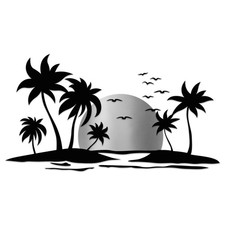 Aufkleber Set Strand Sonne