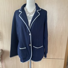 ?  Blazer Damen Sweatblazer Jacke Pullover Blau  Gr.42 Gr.XL Neu