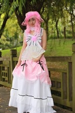 BLACK BUTLER CIEL, Cosplay ,Kostüm ,Ball , Kleid , Hut, Rosa weiß Rococo