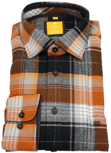 Redmond flanellhemd modern fit - modern,