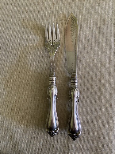Antikes fischbesteck - antikes,