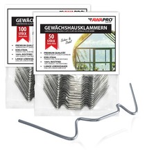 50-100 Stück AWAPRO® Gewächshausklammern Edelstahl Gewächshaus Klammern Rostfrei