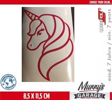 Einhorn Aufkleber - 85x115mm - Unicorn Sticker, Decal, Einhornkopf Autocollant