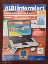 Alte Werbung ALDI 2007 Technik; MEDiON, Multimeda Notebook MD 98200 - Sammler