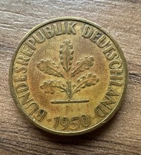 Münze 10 Pfennig 1950 D 