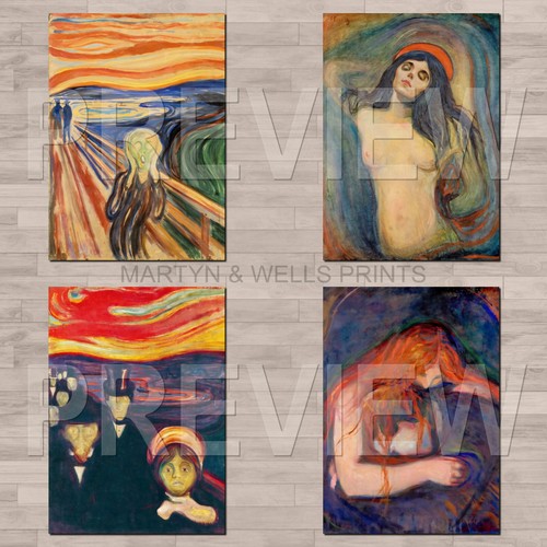 Edvard munch drucke - munch, a4