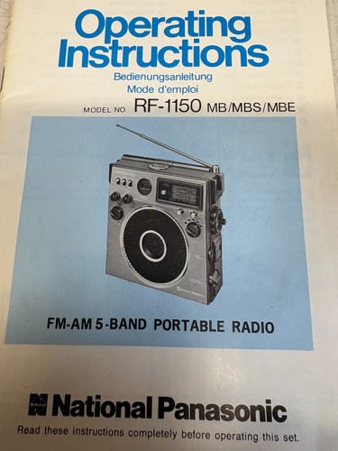 National panasonic 1150 - national, rf-1150