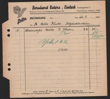 EINBECK, 2 x Rechnung 1952, Bernhard Roters, Meister Fahrrad