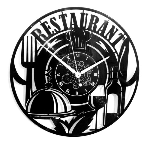 Vinyl wanduhr kochen - vinyl,