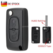 Klapp Schlüssel Gehäuse CE0523 für Citroen C2 C3 C4 Berlingo Peugeot 207 3008