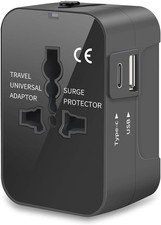 Amoner Reiseadapter – Weltweit Universal Reisestecker mit USB